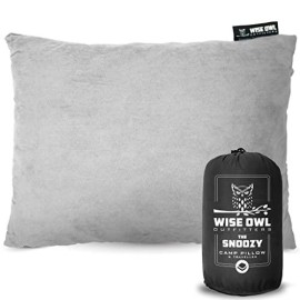 Wise Owl Outfitters Camping Pillow - Travel Pillow, Camping Essentials And Camping Gifts - Compressible Memory Foam Pillow - Small/Medium