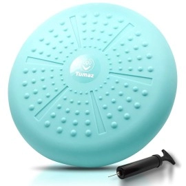 Tumaz Wobble Cushion - Wiggle Seat To Improve Sitting Posture & Stay Focused For Sensory Kids, Balance Disc To Relief Back Pain & Core Strength & Flexible Seating Extra Thick, Pump Included]
