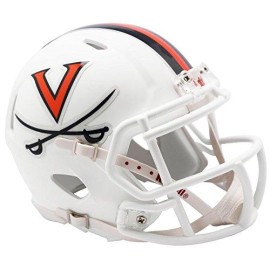 Riddell Ncaa Virginia Cavaliers Helmet Mini Speedhelmet Replica Mini Speed Style White Team Colors One Size