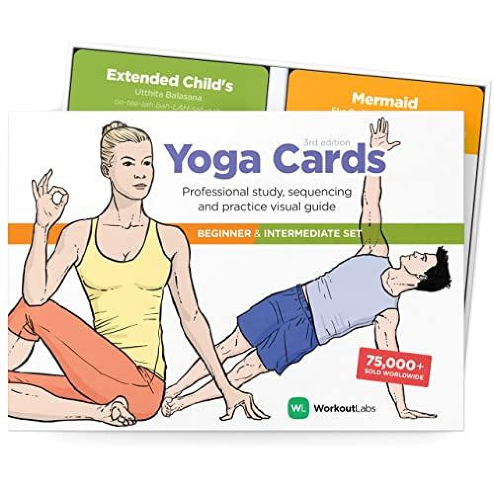 Workoutlabs Yoga Cards I Ii - Complete Set Beginners Intermediate: Professional Study, Class Sequencing Practice Guide A Premium Yoga Asana Flash Cards Deck With Sanskrit