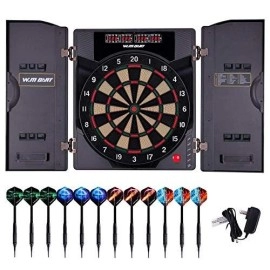 Win.Max Electronic Soft Tip Dartboard Set With Cabinet, 12 Darts Led Display