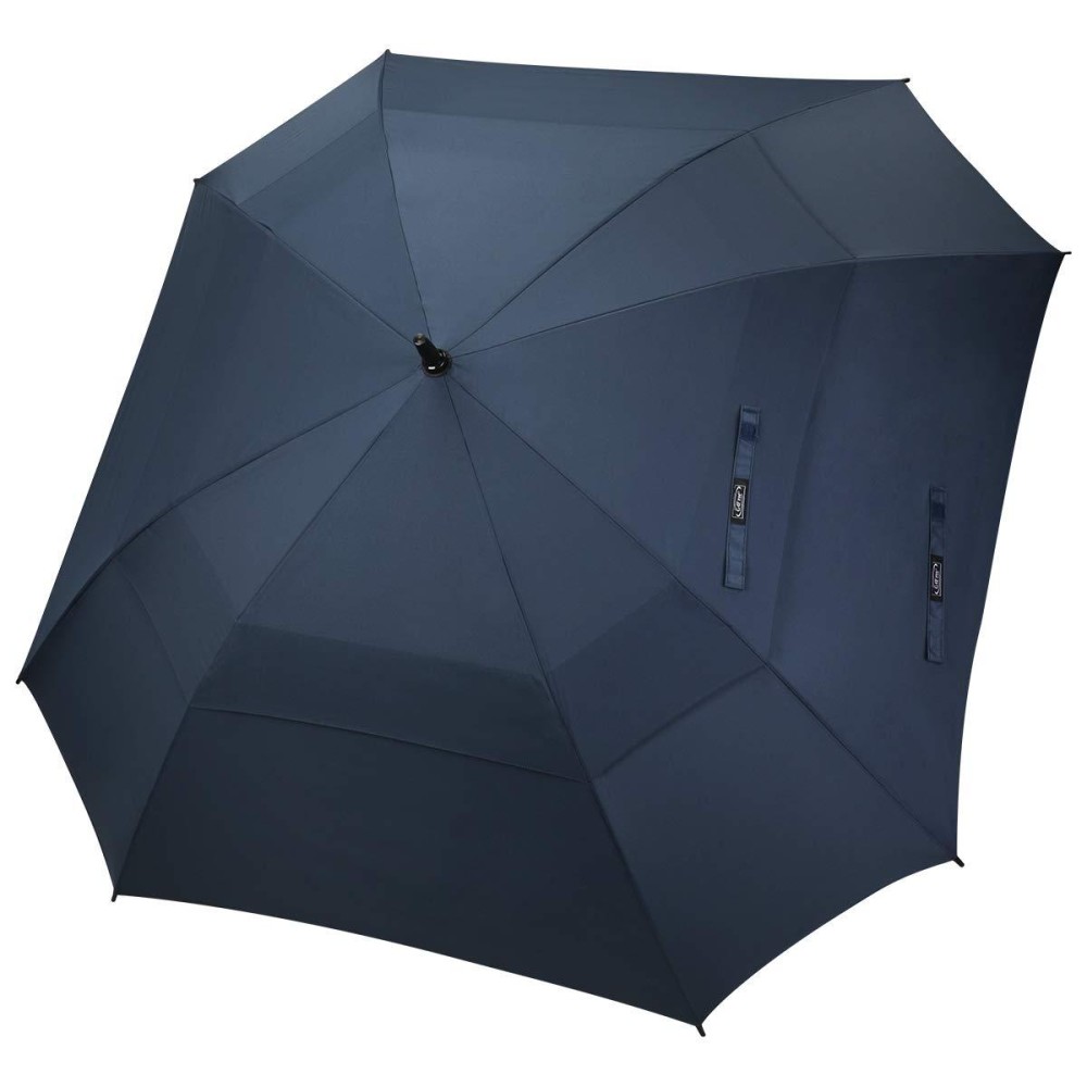 G4Free Extra Large Golf Umbrella 62/68 Inch Vented Square Umbrella Windproof Auto Open Double Canopy Oversized Stick Umbrella