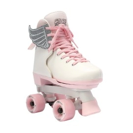 Circle Society Classic Adjustable Indoor and Outdoor Childrens Roller Skates - Classic Pink Vanilla, 3-7 US