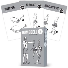 Newme Fitness?Umbbell Workout Cards, Instructional Fitness Deck For Women & Men, Beginner Fitness Guide To Training Exercises At Home Or Gym (Dumbbell, Vol 2)