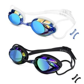 Vetoky Swim Goggles, Anti Fog Swimming Goggles Uv Protection Mirrored & Clear No Leaking Triathlon Equipment For Adult And Children