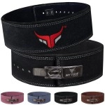 Mytra Fusion Leather Weight Lifting Power Lifting Back Support Belt Weight Lifting Belt Men Weight Lifting Belt Women Weightlifting Belt (X-Large, Black)