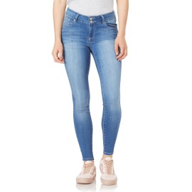 Wallflower Womens Ultra Skinny Mid-Rise Insta Soft Juniors Jeans (Standard And Plus), Amal Pure, 11