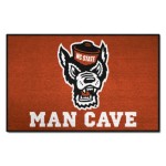 Fanmats 23972 Nc State Wolfpack Man Cave Starter Mat Accent Rug - 19In. X 30In. Sports Fan Home Decor Rug And Tailgating Mat - Wolf Head Primary Logo