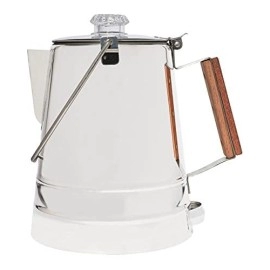 Coletti Butte Camping Coffee Pot - Campfire Coffee Pot - Stainless Steel Coffee Maker For Outdoors Or Stovetop (14 Cup)