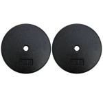 A2Zcare Standard Cast Iron Weight Plates 1-Inch Center-Hole For Dumbbells, Standard Barbell 10, 15, 20, 25 Lbs (20 Lbs - Pair)