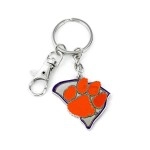 Ncaa Clemson Tigers Heavyweight Home State Design Keychain