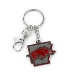 Ncaa Arkansas Razorbacks Heavyweight Home State Design Keychain