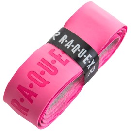 Raquex Replacement Pu Racquet Grip For Tennis, Squash And Badminton, Self-Adhesive Racquet Grip Tape, Available In A Range Of 13 Colours (Pink, 1 Grip)