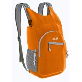 Outlander 100% Waterproof Hiking Backpack Lightweight Packable Travel Daypack(Orange) 25L