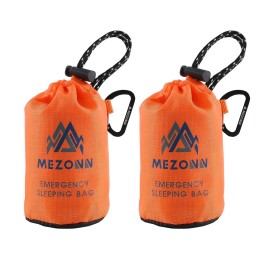 Mezonn Emergency Sleeping Bag Survival Bivy Sack Use As Emergency Blanket Lightweight Survival Gear For Outdoor Hiking Camping Keep Warm After Earthquakes, Hurricanes And Other Disasters