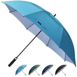 Prospo 68 Inch Extra Large Golf Umbrella, Double Canopy Automatic Open Sun Rain Stick Umbrellas, Windproof Waterproof Oversized Umbrellas With Uv Protection For Men, Women And Family (Sky Blue Xl)