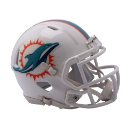 NFL Miami Dolphins Unisex Replica Mini Speed Stylemiami Dolphins Helmet Riddell Replica Mini Speed Style 2018, Team Colors, One Size