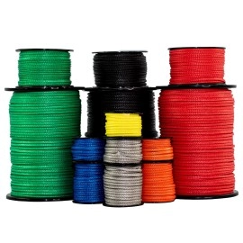 Sgt Knots Hollow Braid Dyneema Rope For Arborists, Boating, Camping, Crafting, Cord, Indoor And Outdoor, Lifting Slings And More (14, 50Ft, Orange)