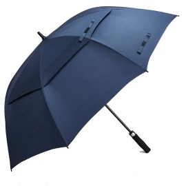 Prospo Golf Umbrella 68 Inch Large Auto-Open Windproof Oversized Stick Vented Umbrellas Dark Blue