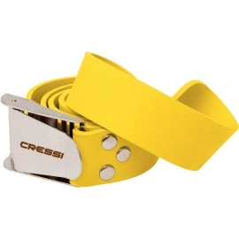 Cressi Quick-Release Elastic Belt With Metal Buckle, Yellow, One Size