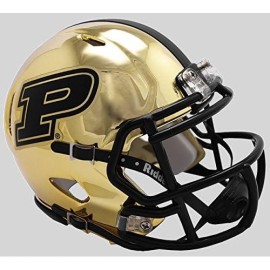 Riddell Ncaa Purdue Boilermakers Unisex Purdue Boilermakers Helmet Replica Mini Speed Style Chrome Alternatehelmet Replica Mini Speed Style Chrome Alternate, Team Colors, One Size