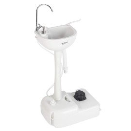Vingli Upgraded Portable Sink Rolling Hand Wash Basin Stand With Towel Holder & Soap Dispenser & Wheels, Perfect For Garden/Camping/Outdoor Events/Gatherings/Worksite/Rv/Indoor