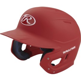 Rawlings Mach Baseball Batting Helmet, Junior, Matte Scarlet