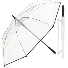 Bagail Golf Umbrella 68/62/58 Inch Large Oversize Double Canopy Vented Automatic Open Stick Umbrellas For Men And Women (Clear, 62In)
