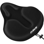 Daway C9 Comfortable Exercise Bike Seat Cover - Extra Large Wide Foam & Gel Padded Bicycle Saddle Cushion For Women Men, Fits For Peloton, Stationary, Cruiser Bikes, Indoor Cycling, Soft