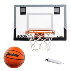 Franklin Sports 54132X Over The Door Mini Basketball Hoop - Slam Dunk Approved - Shatter Resistant - Accessories Included