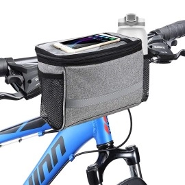 Mattisam Bike Handlebar Bag, Bike Basket Front With Bike Phone Mount Fit Phone Under 7