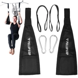 Pullup & Dip Ab Straps, Premium Abdominal Slings For Abdominal Training, Padded Workout Straps For Crunches, Hanging, Leg Raise, Set Of 2 Ab Slings For Pull-Up And Chin-Up Bar