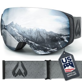 Wildhorna Outfitters Roca Snowboard & Ski Goggles - Us Ski Team Official Supplier - Interchangeable Lens - Premium Snow Goggles
