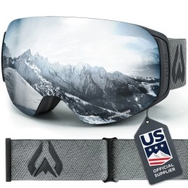 Wildhorna Outfitters Roca Snowboard & Ski Goggles - Us Ski Team Official Supplier - Interchangeable Lens - Premium Snow Goggles