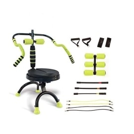 Ab Doer 360 Pro Kit Home Gym - Abs, Muscle And Aerobic Workout To Burn Calories And Work Muscles Simultaneously, Compact Foldable Pilates Chair, Work From Home Fitness - Supports Up To 300 Lbs
