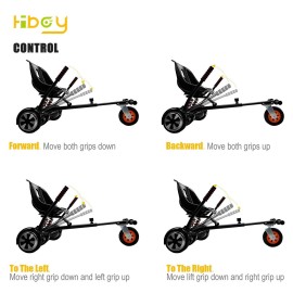 Hiboy HC-02 Hoverboard Seat Attachment with Rear Suspension Go Kart Accessory for 6.5