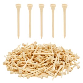Juvale 300 Pack Bamboo Golf Tees In Bulk (2 3/4 Inch, Natural Wood Color)
