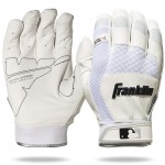 Franklin Sports Mlb Batting Gloves - Shok Sorb Adult + Youth Batting Gloves - White - Padded Men'S Batting Gloves For Baseball + Softball - Adult Large