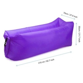 Beiruoyu Inflatable Lounger Air Chair Sofa Bed Sleeping Bag Couch for Beach Camping Lake Garden (Purple)