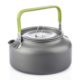 Docooler Camping Kettle - 1.2L Portable Ultra-Light Outdoor Hiking Camping Picnic Water Kettle, Teapot, Coffee Pot - Compact, Quick-Heat & Anti-Scalding