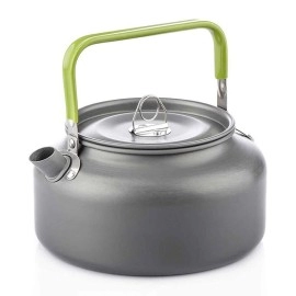 Docooler Camping Kettle - 1.2L Portable Ultra-Light Outdoor Hiking Camping Picnic Water Kettle, Teapot, Coffee Pot - Compact, Quick-Heat & Anti-Scalding