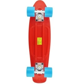 Skateboards Children 22 Inch Complete Mini Criuser Kids Skateboard Toddler Board For Boys Girl Youth Beginners Teenagers Board Adults Patinetas Dog (Red Blue)