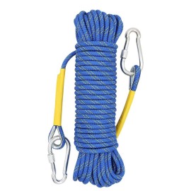 X Xben Outdoor Climbing Rope Rock Climbing Rope, Escape Rope Climbing Equipment Fire Rescue Parachute Rope (96 Foot) - Blue