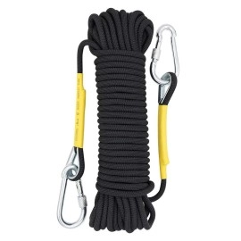 X Xben Outdoor Climbing Rope Rock Climbing Rope, Escape Rope Climbing Equipment Fire Rescue Parachute Rope (96 Foot) - Black