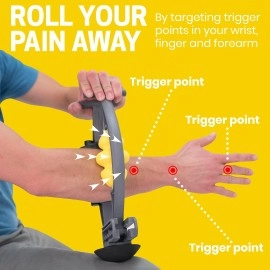 Rolflex Arm & Leg Massager - Forearm & Calf Roller - Tennis & Golfer's Elbow, Carpal Tunnel, Tendonitis, Wrist, Hand, Calf, Foot, & Thigh Relief - Trigger Point - Active & Myofascial Release