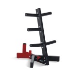 Cap Barbell Olympic Plate Tree Storage Rack For Weights And Bar, Red