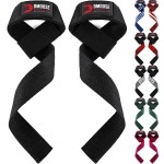 Dmoose Lifting Straps, 24 Inch (Pair) Wrist Straps For Weightlifting, Deadlift, Powerlifting, Bodybuilding Gym Workout, Neoprene Padded Support Cotton Straps For Max Hand Grip Strength Training