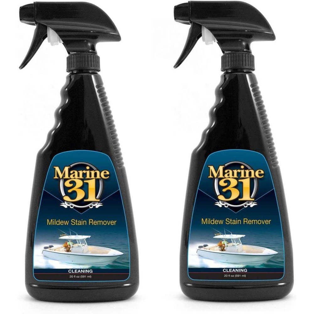 Marine 31 Mildew Stain Remover & Cleaner - Marine & Boat, Home & Patio, Bathroom & Shower Cleaner, 20Oz. - 2-Pack