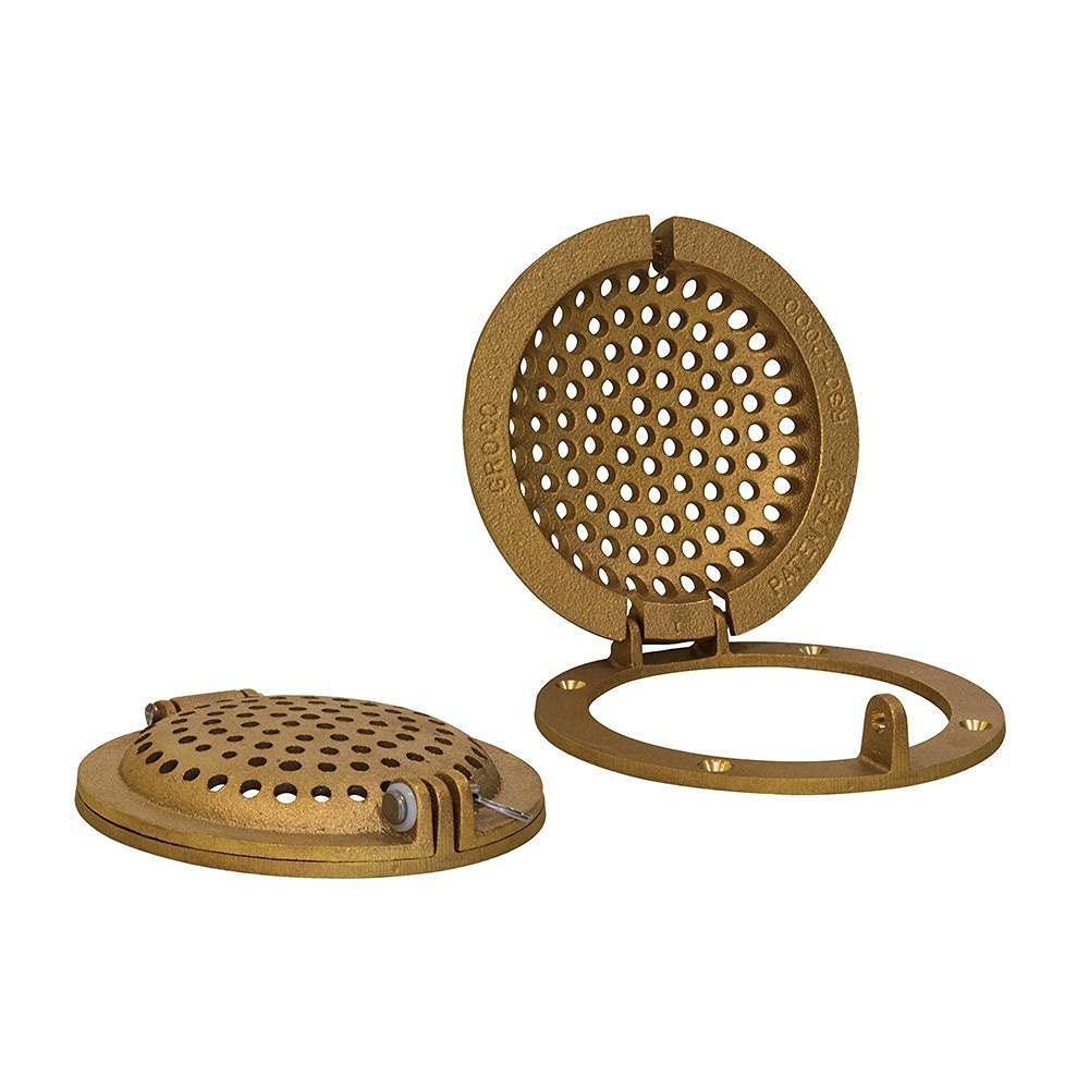 Groco Bronze Round Hull Strainer Waccess Door Fup To 4 Thru-Hull