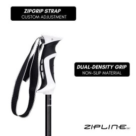 Ski Poles Graphite Carbon Composite - Zipline Lollipop U.S. Ski Team Official Supplier (Black Liquorice, 52